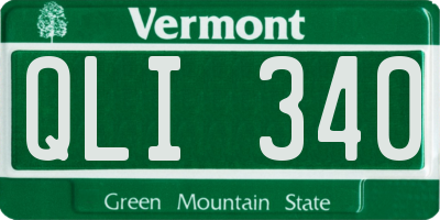 VT license plate QLI340