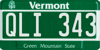 VT license plate QLI343