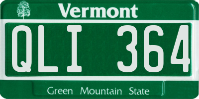 VT license plate QLI364