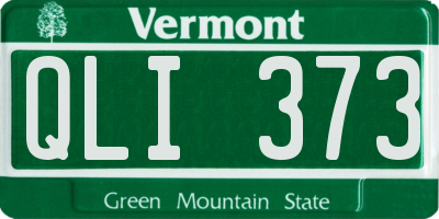 VT license plate QLI373