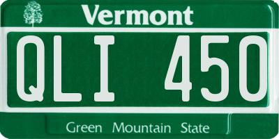 VT license plate QLI450