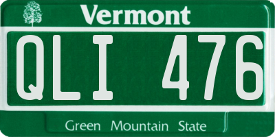 VT license plate QLI476