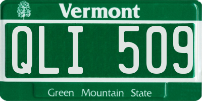 VT license plate QLI509