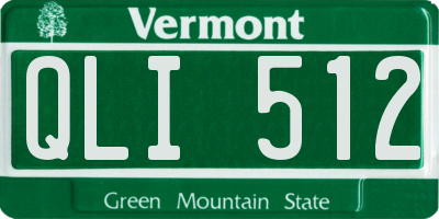 VT license plate QLI512