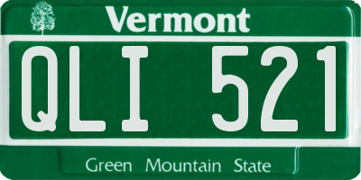 VT license plate QLI521