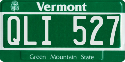 VT license plate QLI527