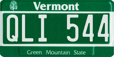 VT license plate QLI544