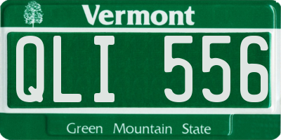 VT license plate QLI556