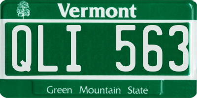 VT license plate QLI563