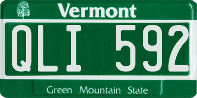 VT license plate QLI592