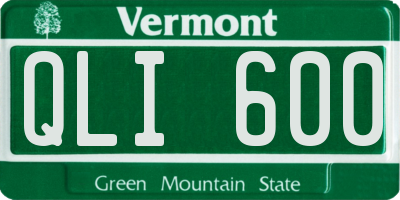 VT license plate QLI600