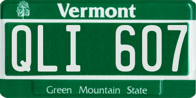 VT license plate QLI607
