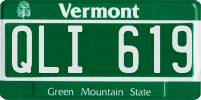 VT license plate QLI619