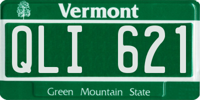VT license plate QLI621