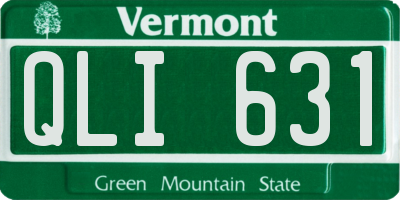 VT license plate QLI631