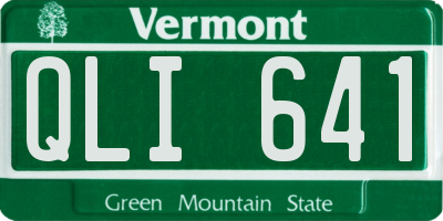 VT license plate QLI641