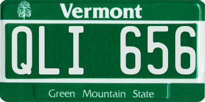 VT license plate QLI656