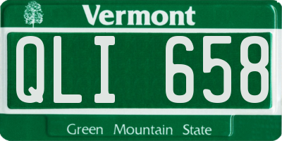 VT license plate QLI658