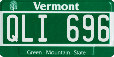 VT license plate QLI696