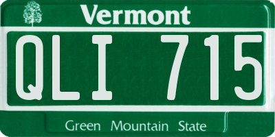 VT license plate QLI715