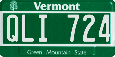 VT license plate QLI724
