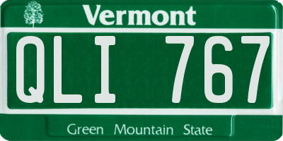 VT license plate QLI767