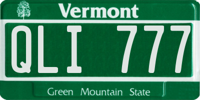 VT license plate QLI777