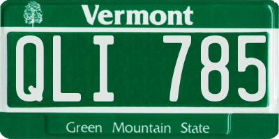 VT license plate QLI785