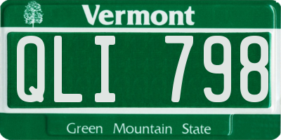 VT license plate QLI798