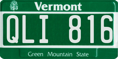VT license plate QLI816