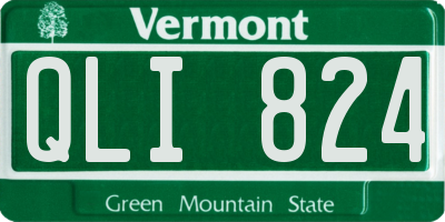 VT license plate QLI824