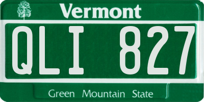 VT license plate QLI827