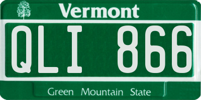 VT license plate QLI866