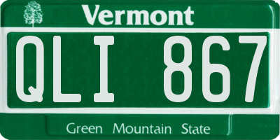 VT license plate QLI867