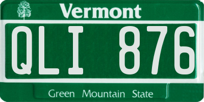 VT license plate QLI876