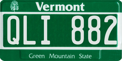 VT license plate QLI882