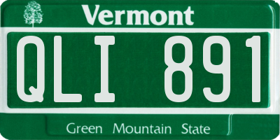 VT license plate QLI891