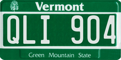 VT license plate QLI904