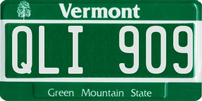 VT license plate QLI909