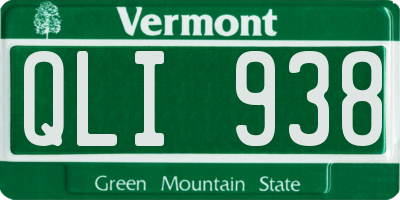 VT license plate QLI938