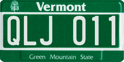 VT license plate QLJ011