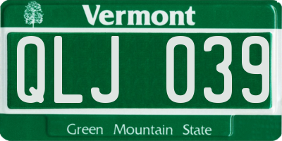 VT license plate QLJ039