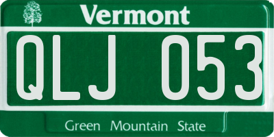 VT license plate QLJ053
