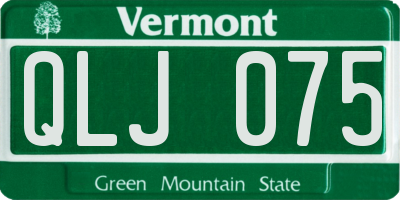 VT license plate QLJ075
