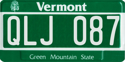 VT license plate QLJ087