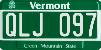 VT license plate QLJ097