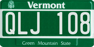 VT license plate QLJ108