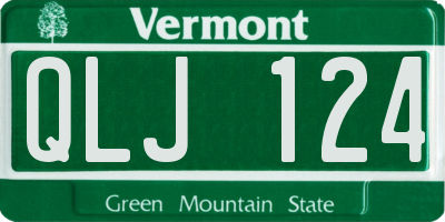 VT license plate QLJ124