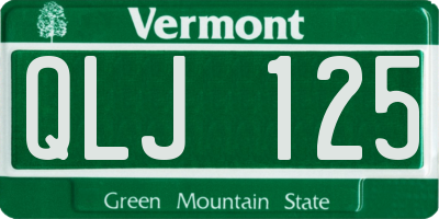 VT license plate QLJ125