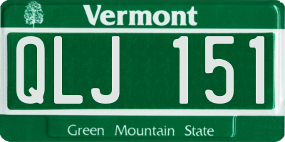 VT license plate QLJ151